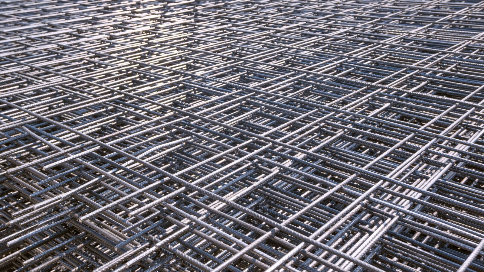 Pile of many prefabricated steel wire mesh for floor pouring work